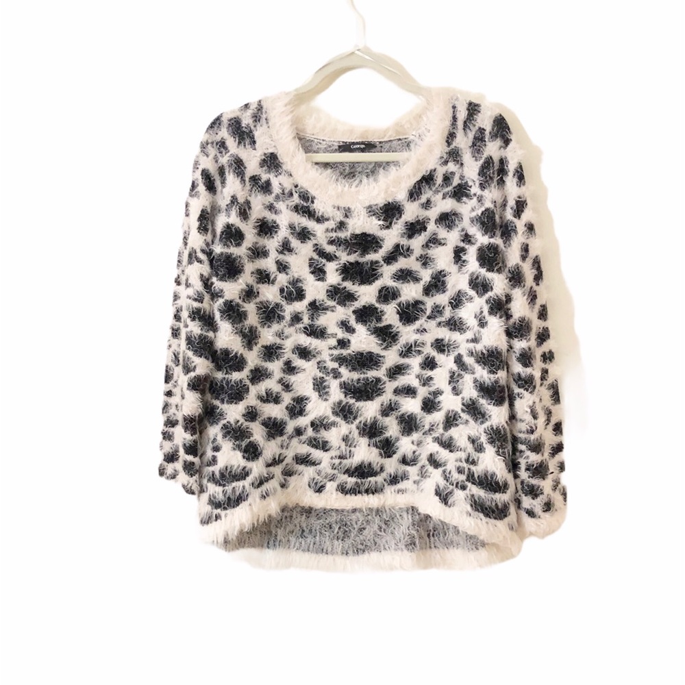 George. fuzzy animal print sweater size UK16/EUR44